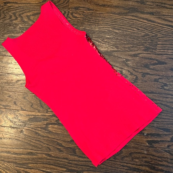 NWT -RED SEQUINS FRONT, SZ-L SLEEVELESS CAMISOLE by SCARLET BLVD - Picture 3 of 11